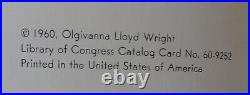 THE SHINING BROW Frank Lloyd Wright by Olgivanna Wright (1970) VG 1ST HC