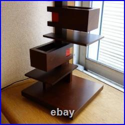 Taliesin 4 Walnut Finished Frank Lloyd Wright Table Lamp LED Designer Japan NEW