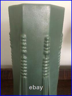 Teco Style Frank Lloyd Wright Collection Pottery Vase Prairie School Matte Green