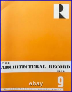 The Architectural Record Sep 1936 Office & Institutional, Plans & Photo Plates