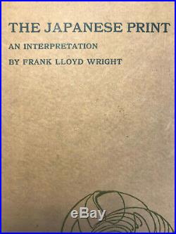 The Japanes Print An Interpretation Frank LLoyd Wright 1912 Original