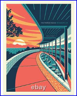 The Pearce House Frank Lloyd Wright by DKNG Studios Ltd x/150 Screen Print MINT