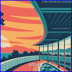 The Pearce House Frank Lloyd Wright by DKNG Studios Ltd x/150 Screen Print MINT