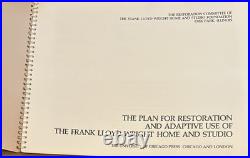 The Plan For Restoration And Adaptive Use Of Frank Lloyd Wright Home 1978 1st Ed