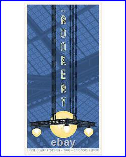 The Rookery Frank Lloyd Wright by Steve Thomas Ltd Edition x/100 Poster MINT Art