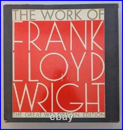 The Work of Frank Lloyd Wright Great Wendingen Edition Book 1965 Horizon Press