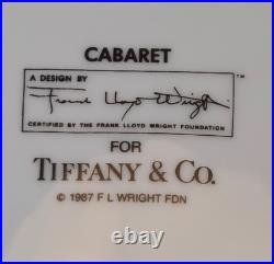 Three Vintage 1990 Frank Lloyd Wright Design on Tiffany & Company Cabaret Plate