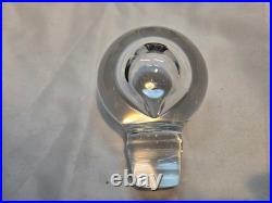 Tiffany And Co. Frank Lloyd Wright Crystal Decanter, Hollow Ball Lid, As Found