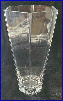 Tiffany & CO Crystal Frank Lloyd Wright 12 Inch Vase 1988