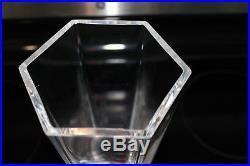 Tiffany & Co Company Frank Lloyd Wright Octagonal Crystal Vase Vintage 1986
