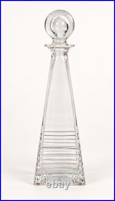 Tiffany & Co. Frank Lloyd Wright Crystal Decanter with Round Stopper 13.75 Great