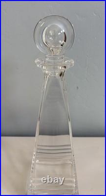 Tiffany & Co. Frank Lloyd Wright Crystal Decanter with Round Stopper 13.75 Great