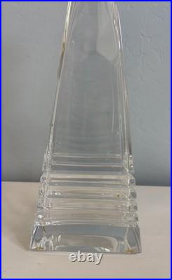 Tiffany & Co. Frank Lloyd Wright Crystal Decanter with Round Stopper 13.75 Great