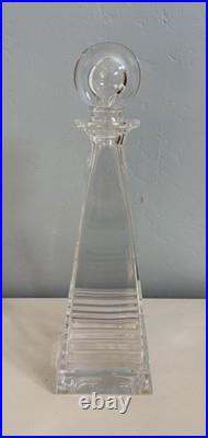 Tiffany & Co. Frank Lloyd Wright Crystal Decanter with Round Stopper 13.75 Great
