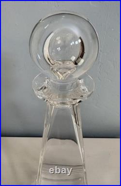 Tiffany & Co. Frank Lloyd Wright Crystal Decanter with Round Stopper 13.75 Great