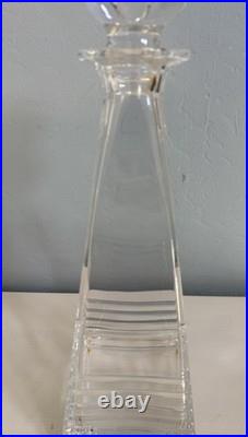 Tiffany & Co. Frank Lloyd Wright Crystal Decanter with Round Stopper 13.75 Great