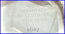 Tiffany & Co Frank Lloyd Wright Crystal Vase 10 Hexagon 1988 Signed Vintage