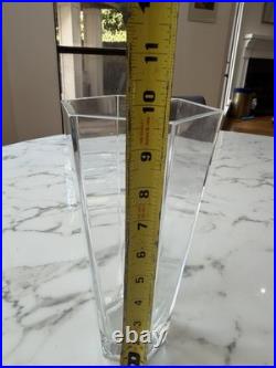 Tiffany & Co Frank Lloyd Wright Crystal Vase 10 Hexagon 1988 Signed Vintage