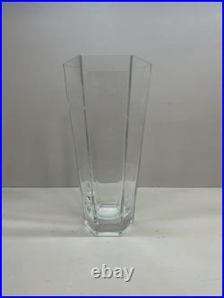 Tiffany & Co. Frank Lloyd Wright Crystal Vase, 9.5 Tall, Stamped 1988