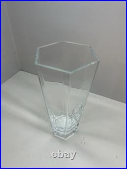 Tiffany & Co. Frank Lloyd Wright Crystal Vase, 9.5 Tall, Stamped 1988