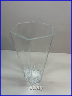 Tiffany & Co. Frank Lloyd Wright Crystal Vase, 9.5 Tall, Stamped 1988