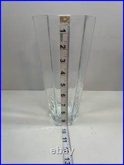 Tiffany & Co. Frank Lloyd Wright Crystal Vase, 9.5 Tall, Stamped 1988