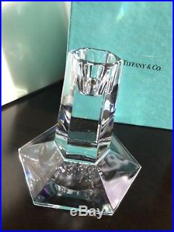 Tiffany & Co Frank Lloyd Wright Single Crystal Candlestick Holder