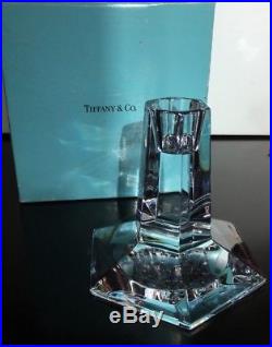 Tiffany & Co Frank Lloyd Wright Single Crystal Candlestick Holder