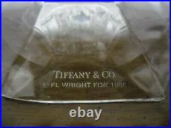 Tiffany & Co. Pair Of Crystal Frank Lloyd Wright Candlestick Holders 6