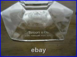 Tiffany & Co. Pair Of Crystal Frank Lloyd Wright Candlestick Holders 6