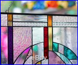 Tiffany Stained Glass Window Frank Lloyd Wright Style Window Panel Sun Catcher
