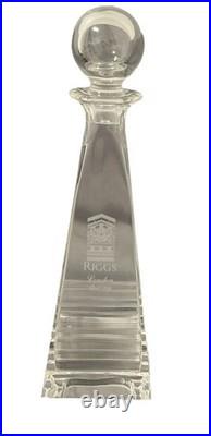 Tiffany and Co. Frank Lloyd Wright Crystal Decanter 11 H 14 With Stopper