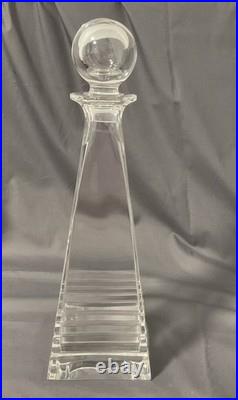 Tiffany and Co. Frank Lloyd Wright Crystal Decanter 11 H 14 With Stopper