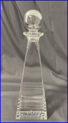 Tiffany and Co. Frank Lloyd Wright Crystal Decanter 11 H 14 With Stopper