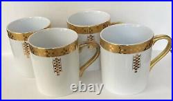 Tiffany and Co. Set of 4! Frank Lloyd Wright Imperial Mugs H3.5XW4.25 8OZ