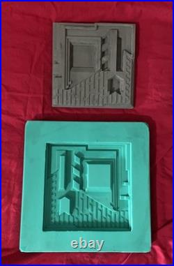 Tile Mold Inspired By, Frank Lloyd Wright Silicone Tile 6 x High Relief 1