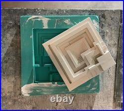 Tile Mold Inspired By, Frank Lloyd Wright Silicone Tile 6 x High Relief 1