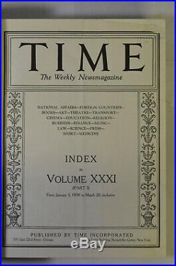 Time Magazine Jan-Mar 1938, All Covers, Frank Lloyd Wright Cover/Feature, Ex-Lib