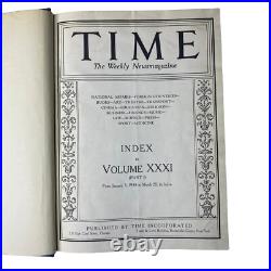 Time Magazine Library Bound January 3, 1938 March 28, 1938 Frank Lloyd Wright