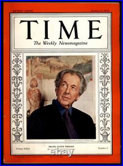 Time The Weekly News Magazine January 17, 1938 Frank Lloyd Wright