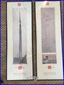 Two (2) Exhibition Posters FRANK LLOYD WRIGHT Phoenix Art Museum 1990, 1995 RARE