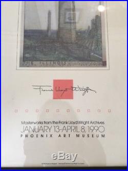 Two (2) Exhibition Posters FRANK LLOYD WRIGHT Phoenix Art Museum 1990, 1995 RARE