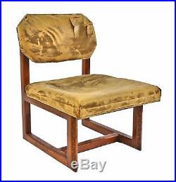 Two Frank Lloyd Wright Mahogany Taliesin Chairs