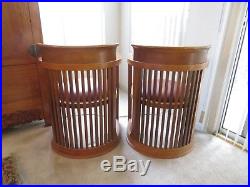 Two Vintage Matching Frank Lloyd Wright Barrel Chairs
