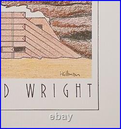 Unframed Lithograph Frank Lloyd Wright by Louis Hellman Archi-tetes Series