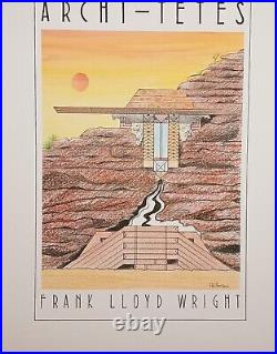 Unframed Lithograph Frank Lloyd Wright by Louis Hellman Archi-tetes Series