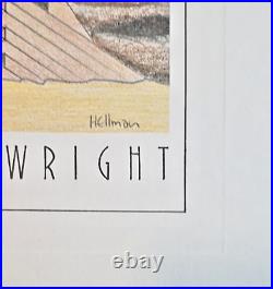 Unframed Lithograph Frank Lloyd Wright by Louis Hellman Archi-tetes Series WS9