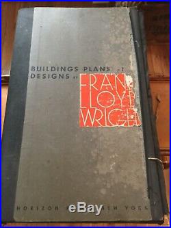 VERY RARE! 1957 Frank Lloyd Wright Buildings Plans And Designs. Oversized