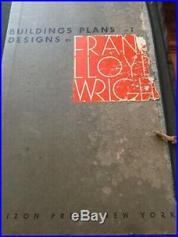 VERY RARE! 1957 Frank Lloyd Wright Buildings Plans And Designs. Oversized