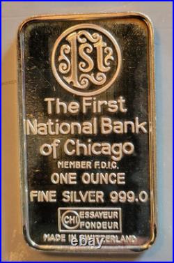 VINTAGE 1970's FRANK LLOYD WRIGHT THE ROBIE HOUSE 1oz. 999 SILVER ART BAR #
